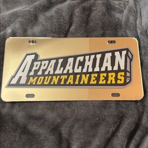 Appalachian Mountaineers Gold License Plate
